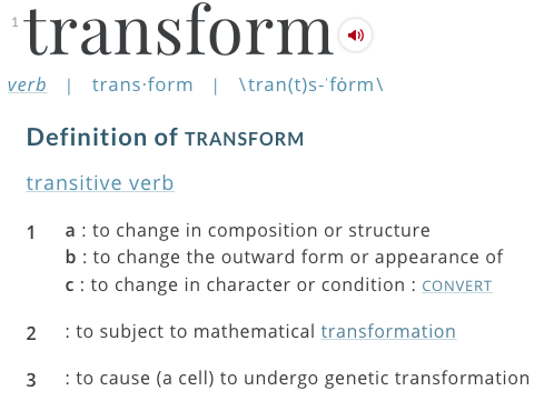 transforming principle definition