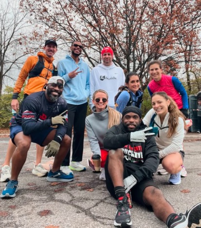 Hannah and team running